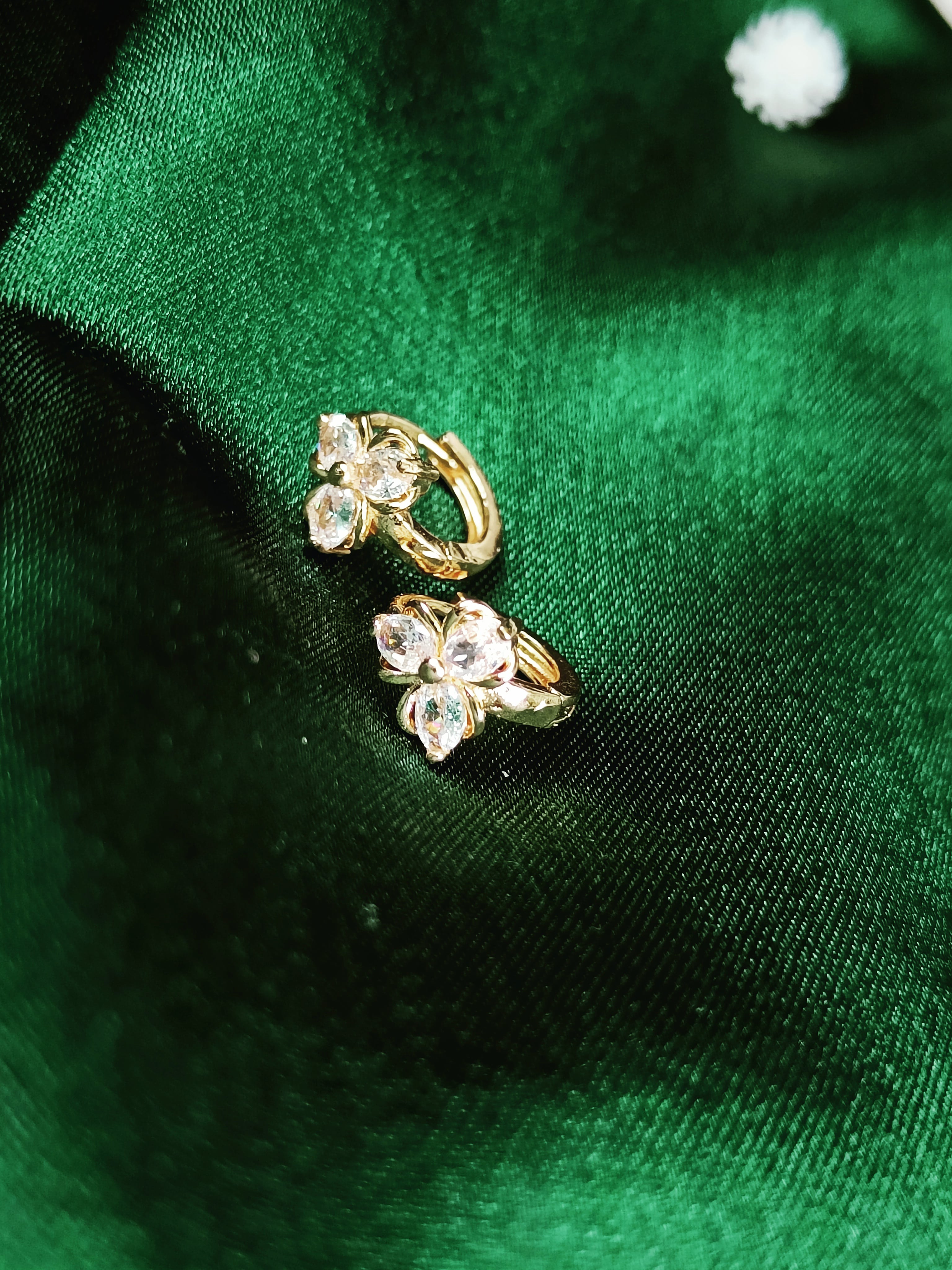 Whispering Stars - Rose Gold Star-Shaped CZ Earrings
