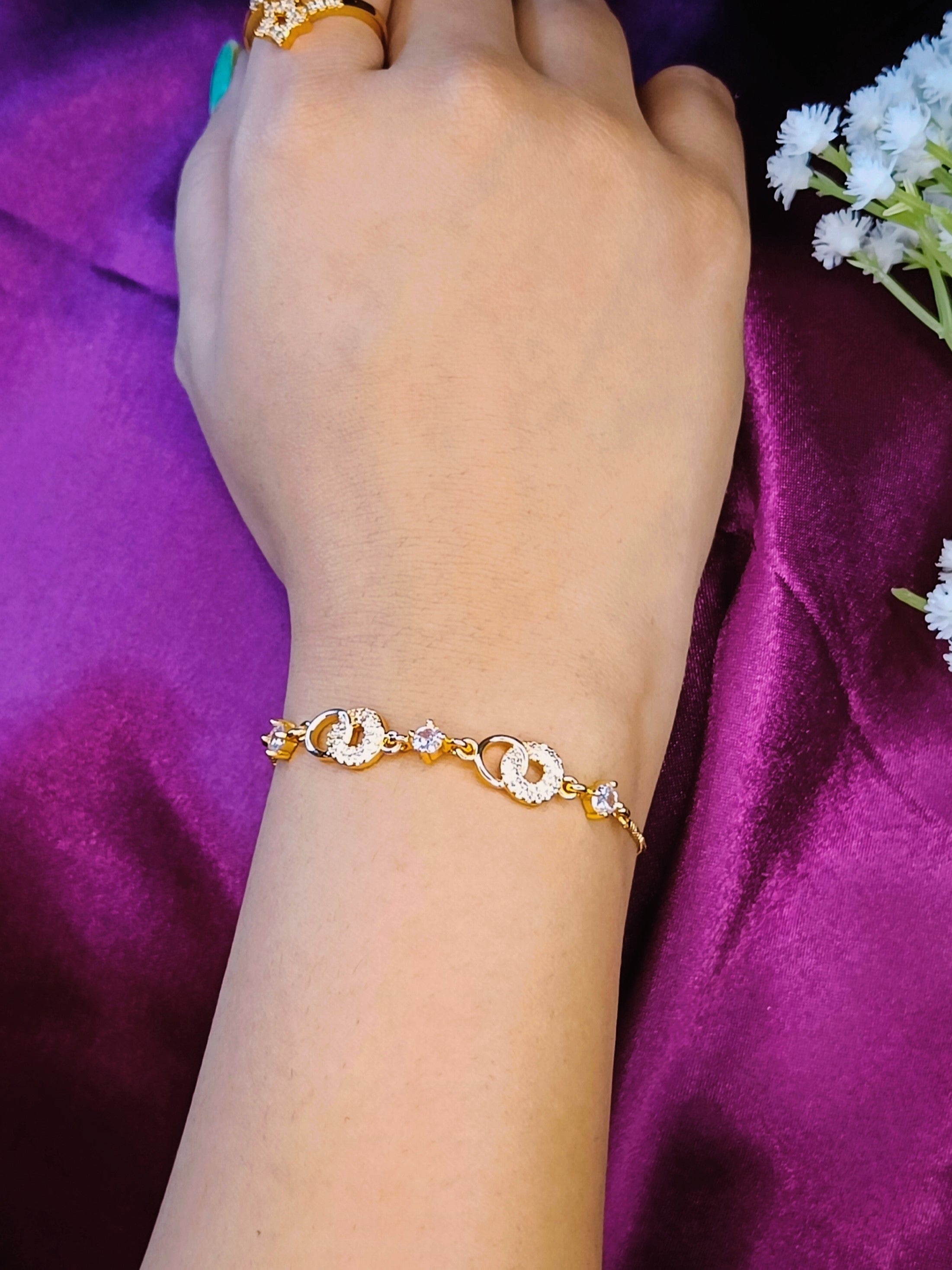Mystic Allure - Rose Gold CZ Charm Bracelet