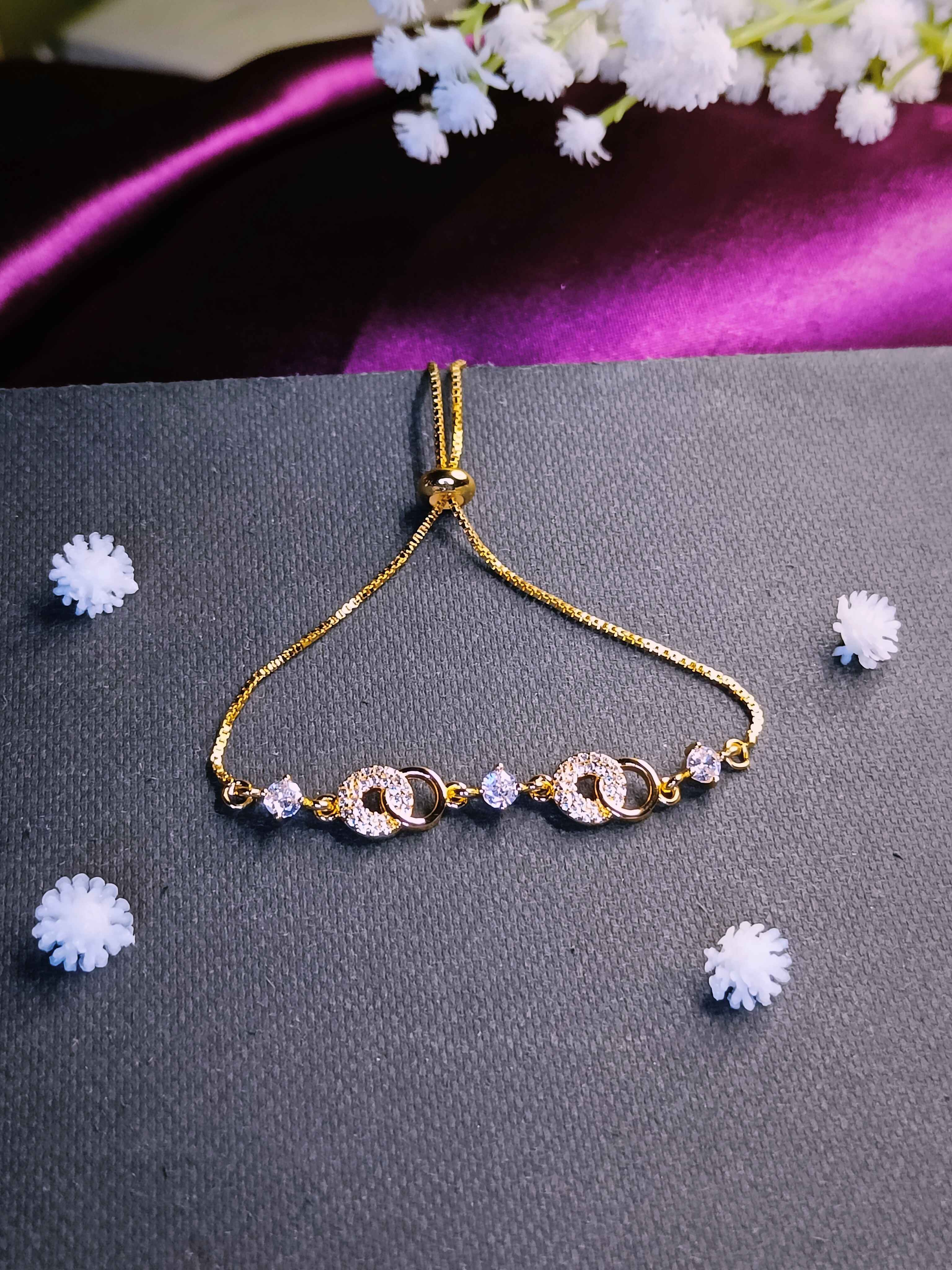 Mystic Allure - Rose Gold CZ Charm Bracelet