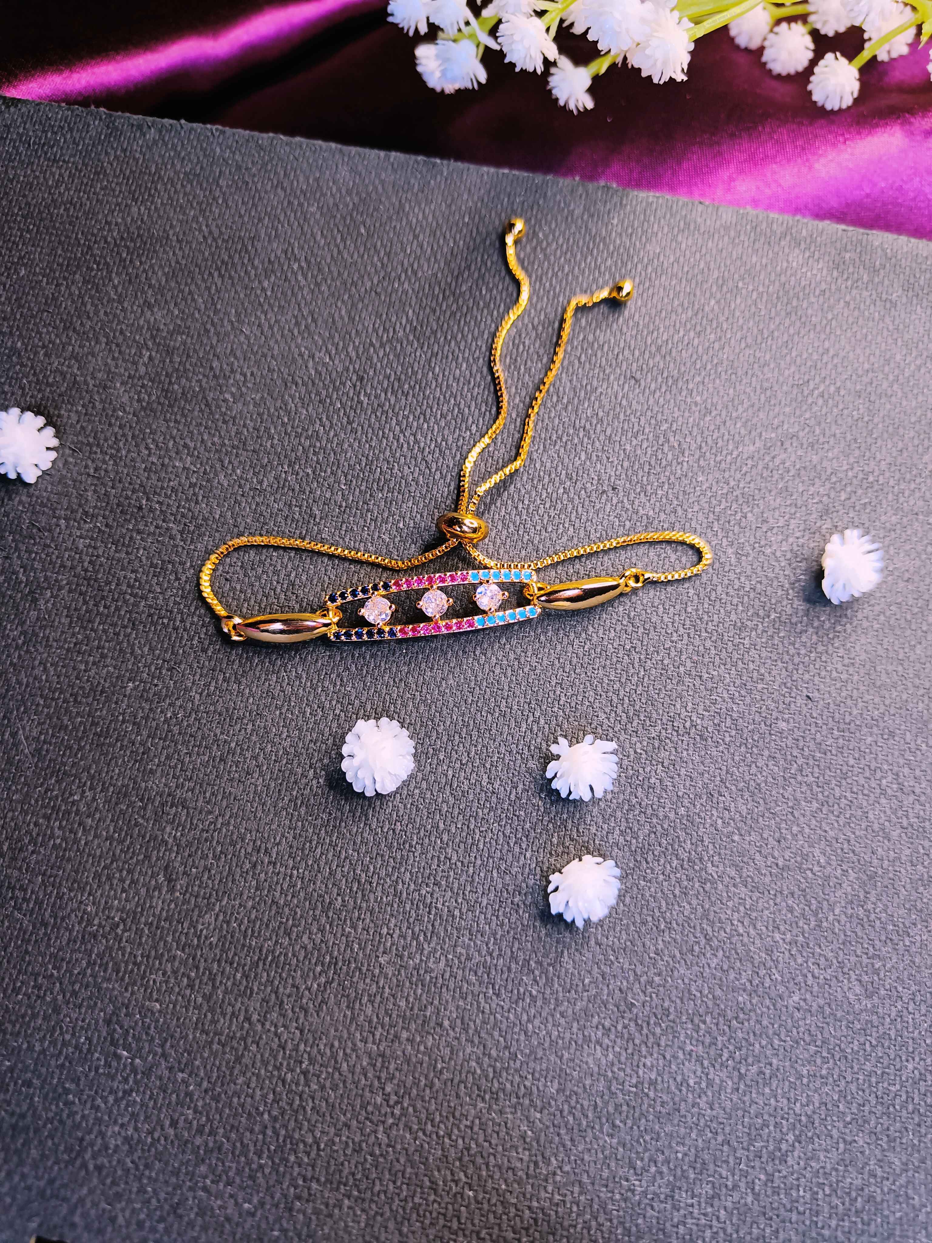 Eternal Elegance - Rose Gold & Multi Color CZ Bracelet
