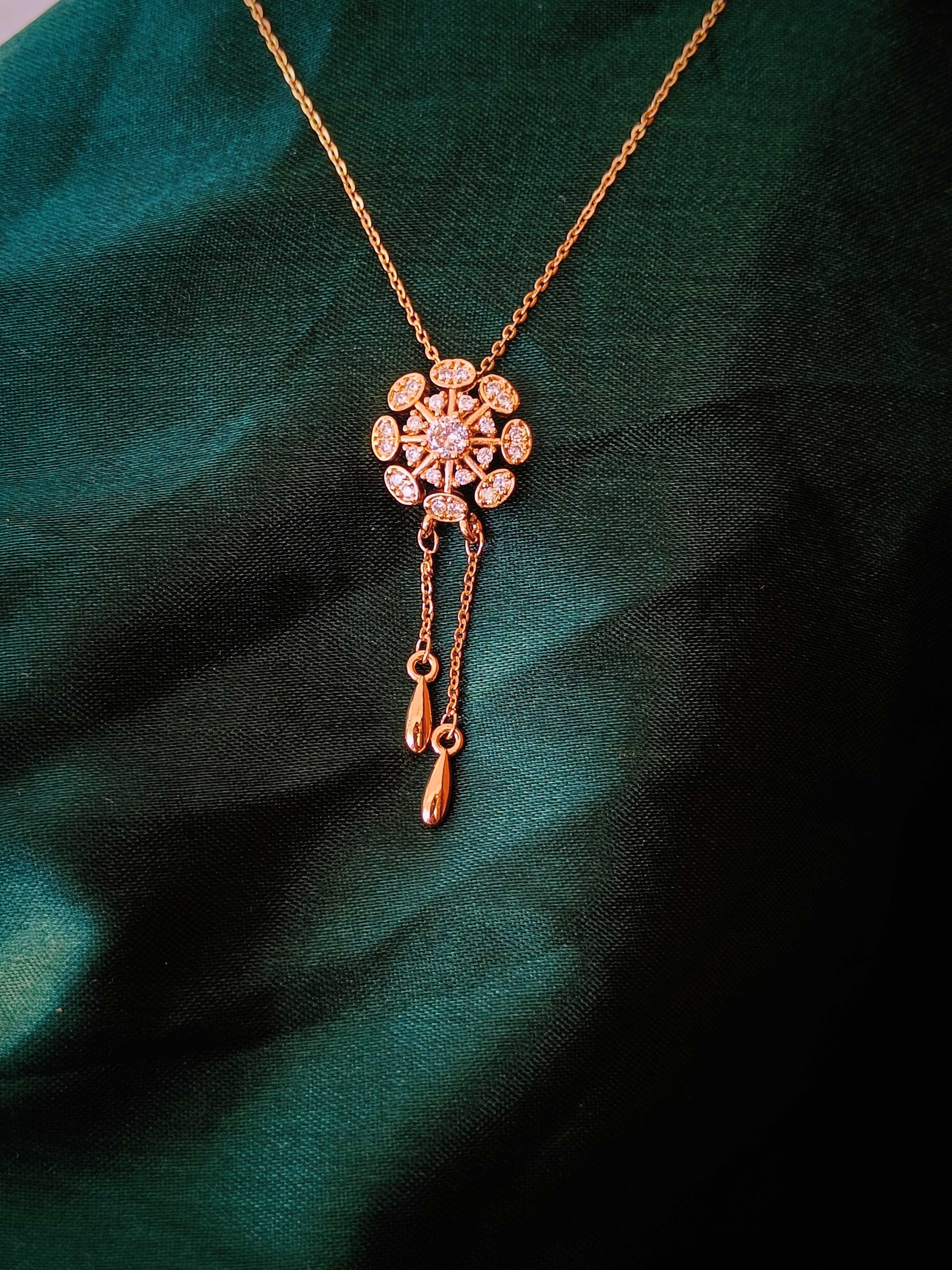 Celestial Bloom - Rose Gold CZ Floral Neckpiece