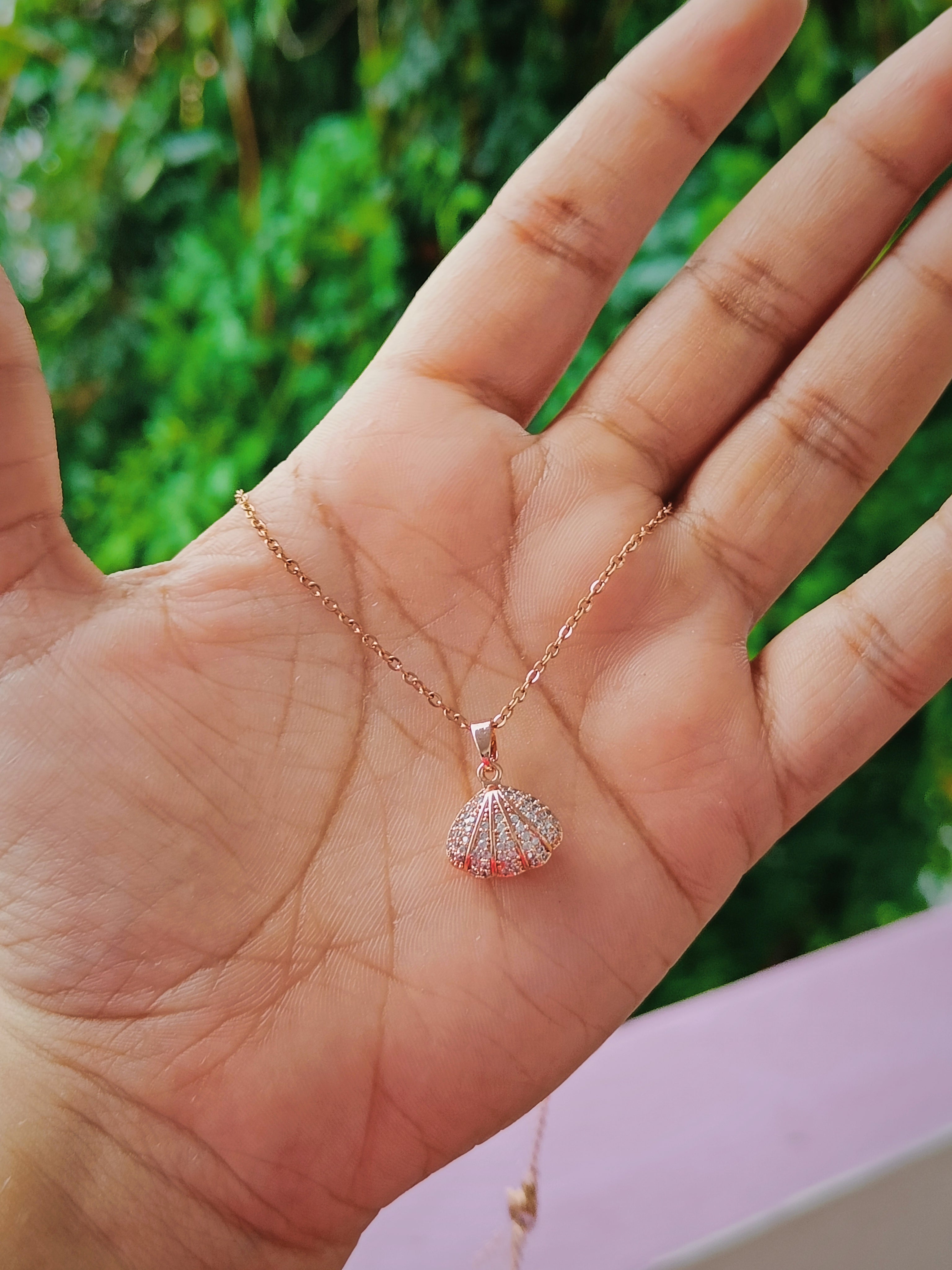 Seashell Pearl Anti Tarnish Necklace