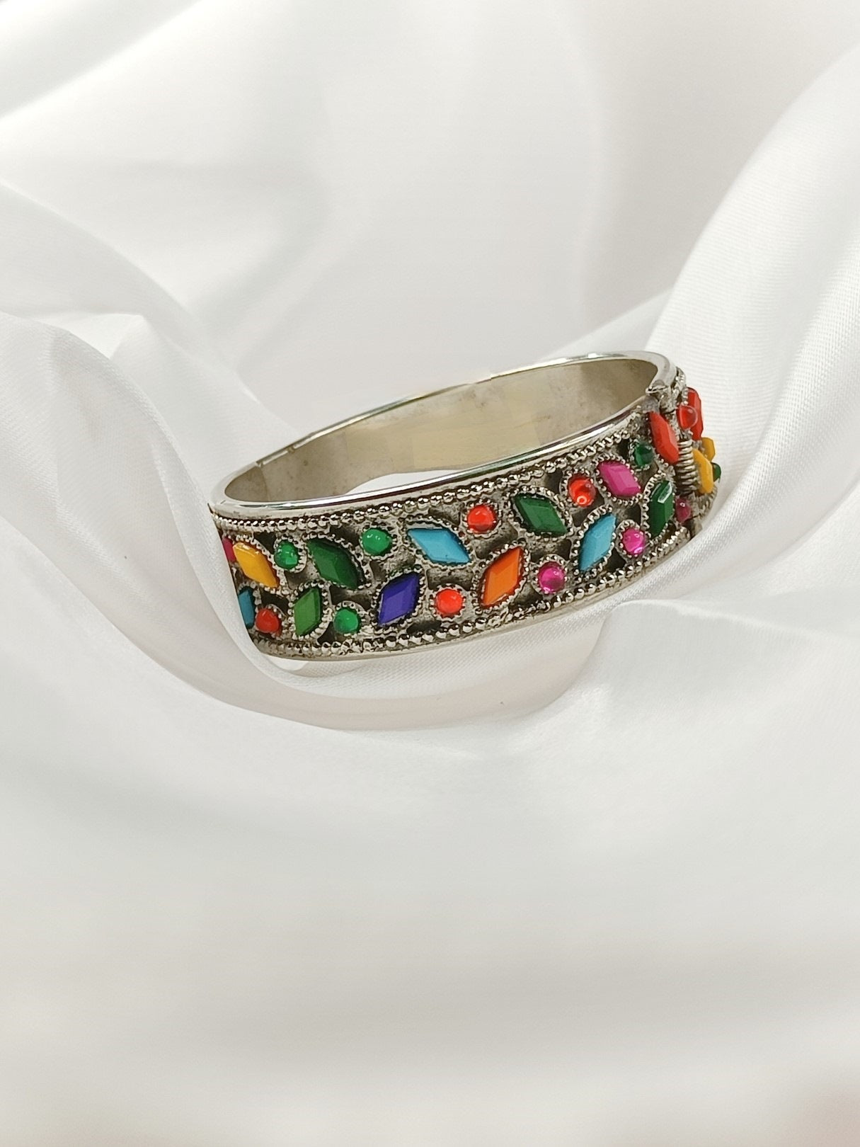 Multicolour Studded Oxidized Bracelet