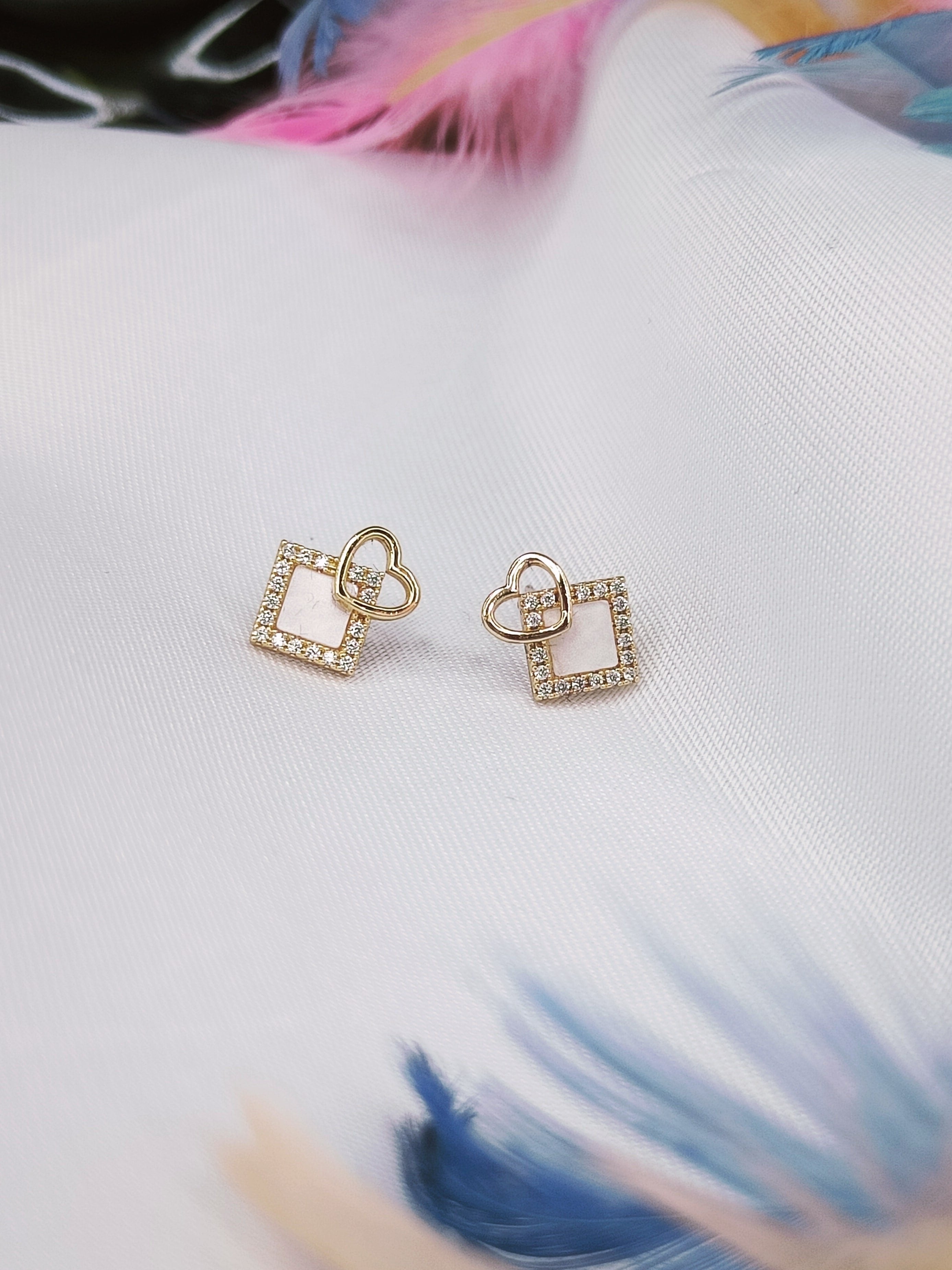 Glow Delight - Rose Gold Smoky CZ Studs